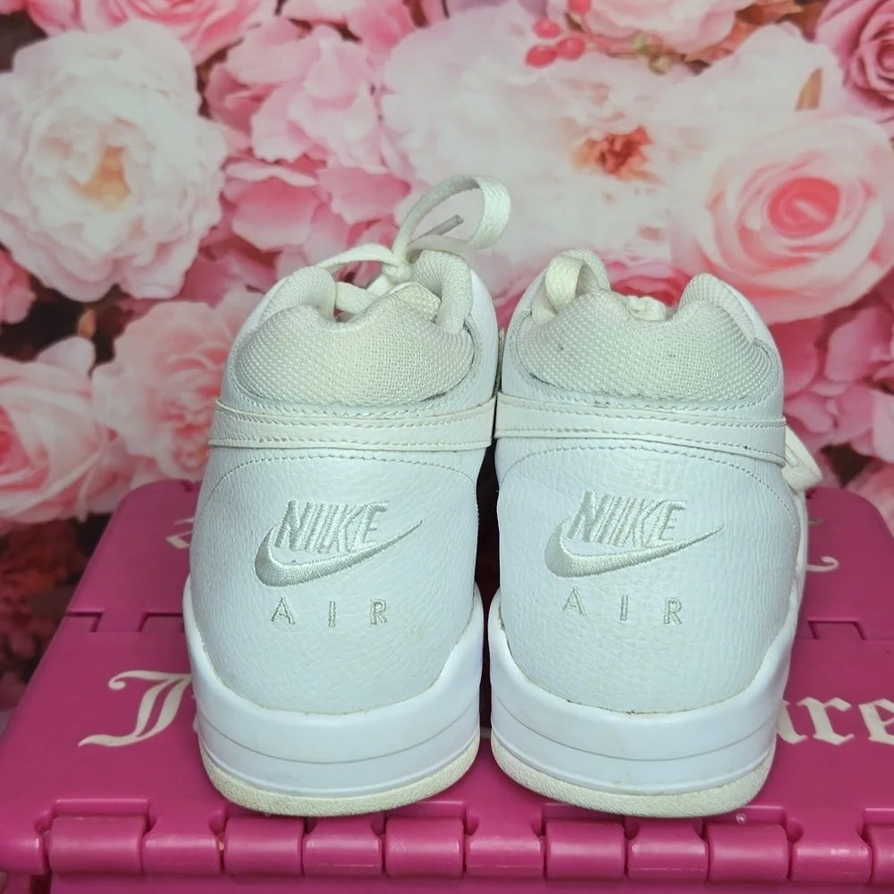 Nike Air Flight Mens Sneakers size 7 triple white like new - Picture 3 of 8